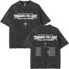 Washed Vintage Unisex Women Korean Kpop  ATEEZ World Tour Towards The Light Will To Power Tshirt Short Sleeve Cool Streetwear