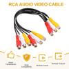 Uxcell AV Аудио-видео разветвитель 3RCA гнездо на 6RCA гнездо 25 см, композитный видеоразветвитель, выходной кабель, 2 шт. Кабель, штекер,