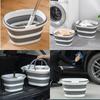 SLEEKSTATION Складное Большое с Pet Мягкое Портативное Ведро, Таз, Корыто, 16 л/28 л, Вместимость, Ручка, Замачивание, Стирка, Ванна, Компактное, Одежда, Обувь,