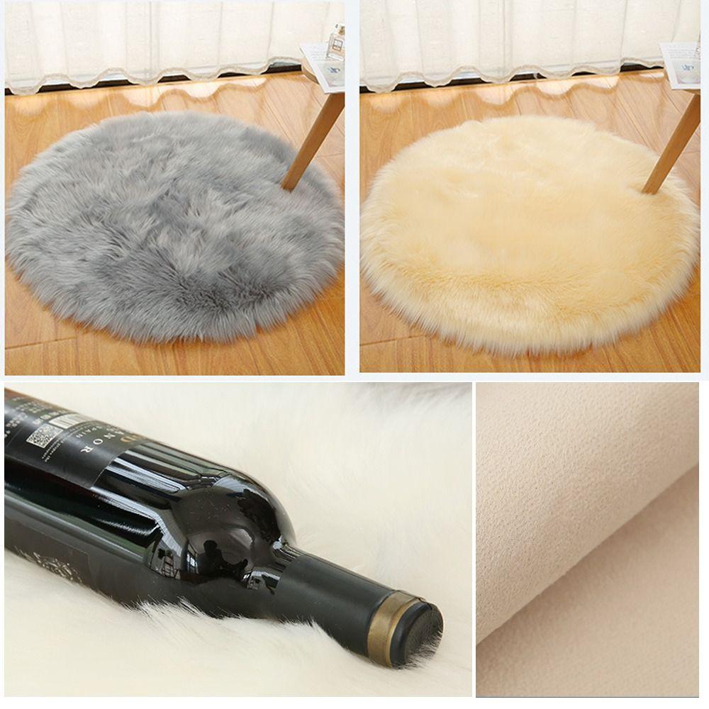 30cm Chair Mat Artificial Wool Wool Rug Warm Seat Cushion Bedroom