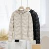 Winter New Knitted Hat Down Jacket Women's Short Light and Thin Korean Version Large Size Warm White Duck Down Hooded Jacket