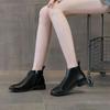 Fashion Women's Sheepskin Pointed Toe Back Zip Flats Autumn Ankle Boots Elegant Ladies Soft Comfortable Short Booties
