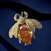 Flash Diamond Bee Brooch Female High-End Temperament Personalized Corsage Niche Design Light Luxury Versatile Suit Accessories