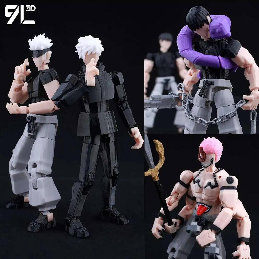 9L3D Печатный Счастливый Макет 13 Jujutsu Kaisen Годжо Сатору Тодзи Юдзи Сукуна Аниме Фигурки Действия Макет Юта Рика Модель T13 Игрушки