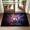 Crystal Velvet Square Rug Custom NameLyon FC Pattern Non Slip Home Floor Decor Rug
