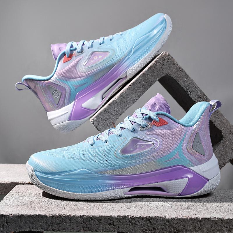 Spring and summer 2025 new youth mesh basketball shoes sports shoes rubber outsole wear-resistant couple casual versatile