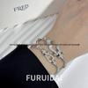 Браслет Fred с бриллиантовой подковой, покрытый 18-каратным золотом: Прецизионная CNC U-образная цепь для мужчин, женщин и пар