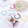 Ladies Candy Color Round Simple Personality C-shaped Women Jewelry Hoop Earrings Round Earrings