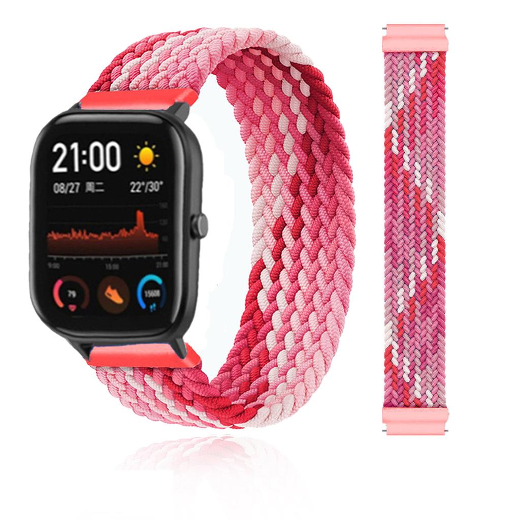 20 мм 22 мм ремешки для часов для Amazfit GTS/4/3/2/2e/GTS2 Mini/GTR 4/3 pro/GTR2/2e/2 Плетеный solo loop Браслет Amazfit bip 6 5 ремешок