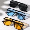 Punk Square Frame Sunglasses Anti-UV Retro Sunglasses Beach Eye Protection Shades Glasses for Women Men Travel Accessories
