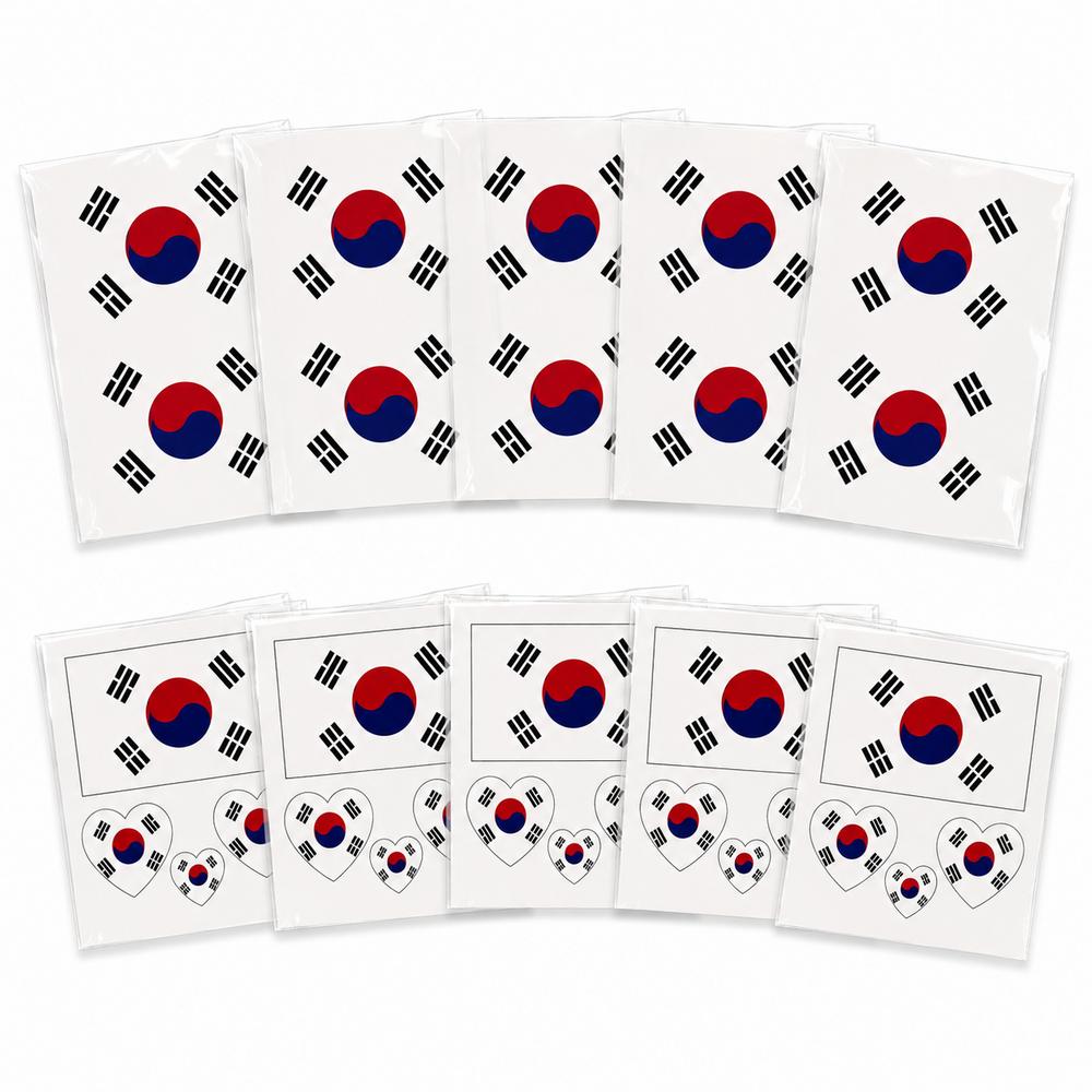 Alphabet Shop Korean Flag Tattoo Sticker Cheering Transfer 1 Set Taegeuk Mark