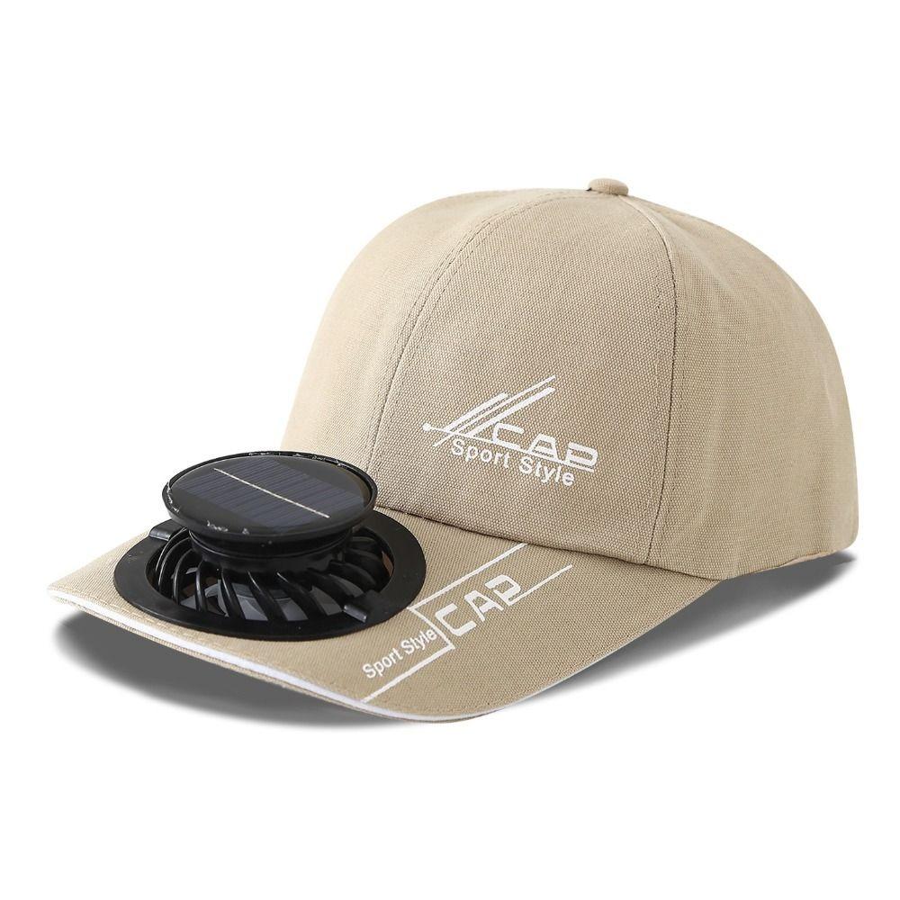 Letter Solar Charging With Fan Hat Breathable Sunshade Duckbill Cap for 3.7V600mAh Spring