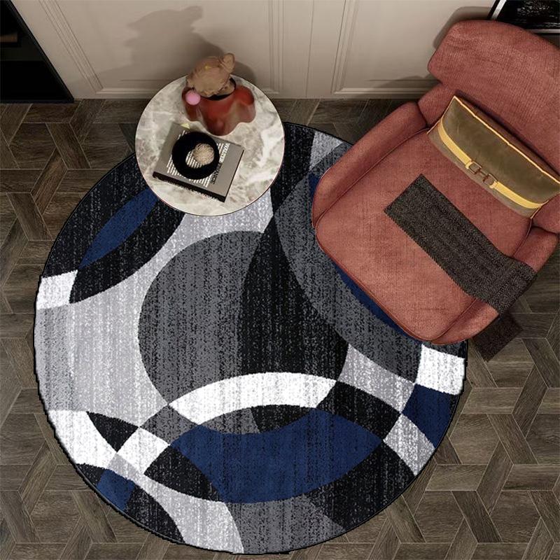 Современный Простой Круглый Ковер Гостиная Коврик для Дивана Легко Чистить Большой Декор для Спальни Домашние Ковры Моющиеся Кофейные Столики Напольный Коврик