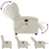 Massage Chair with Relax Function Synthetic Leather Cream