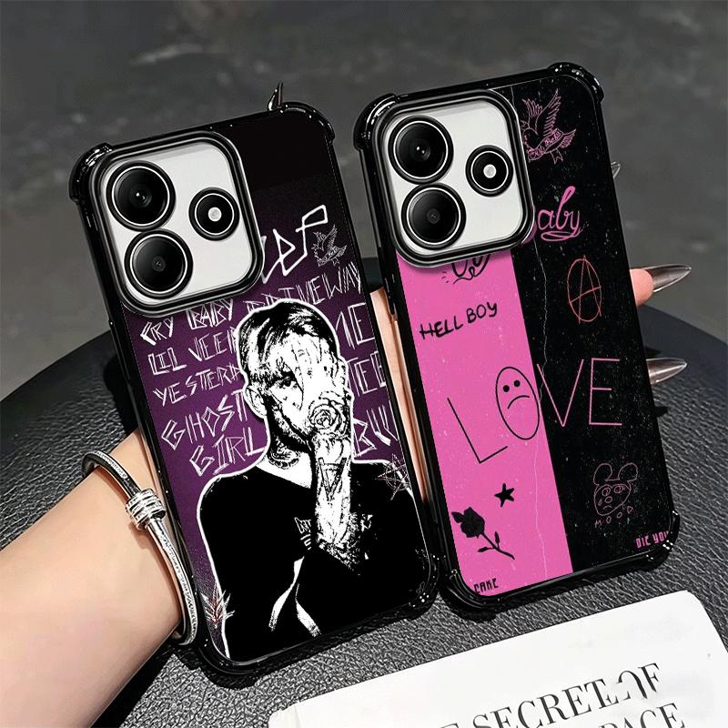 Чехол для телефона Lil Peep Hellboy Love с покрытием для Xiaomi Redmi Note 14 15 Pro Plus 13 12 11 11S 11T 10 9S 9 5G, противоударный с подушкой безопасности