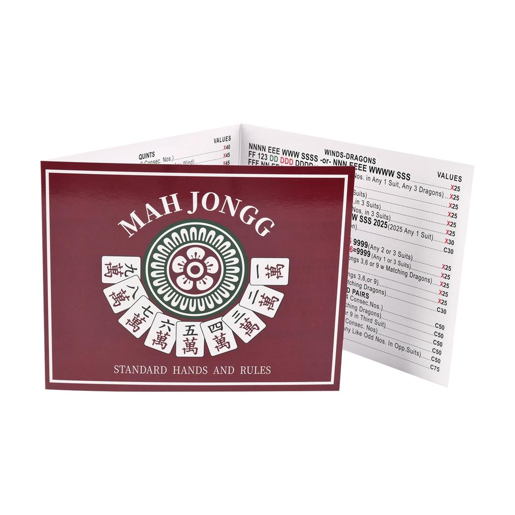 4PC Cards, Cards Official Standard Hands And Rules Cards Large Print Scorecard