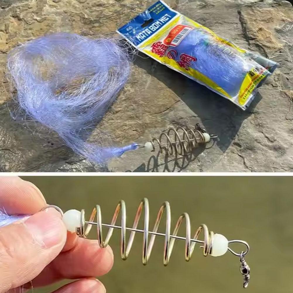 5 шт. Рыболовная сеть для хранения приманок Высококачественная рыболовная жаберная сеть Косяк Липкая Медная Рыболовные аксессуары C A7N6