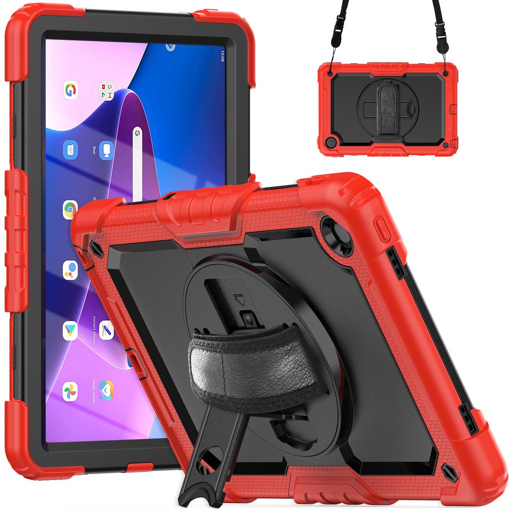 Case With Screen Protector For Lenovo Xiaoxin Pad 10.6 inch 2022 M10 Plus 3rd Gen TB125FU TB128FU 3-Layer Protection Armor Cover