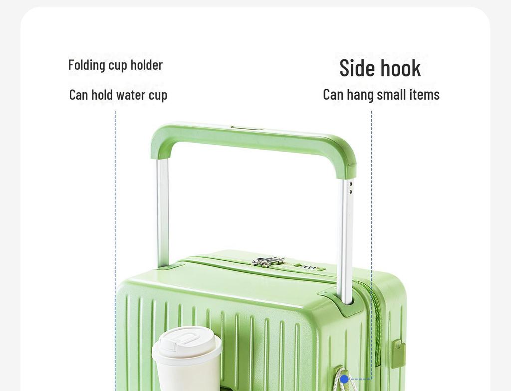 Бесплатная доставка: 20-дюймовые и 24-дюймовые многофункциональные чемоданы на колесах с передним открыванием и широкими ручками