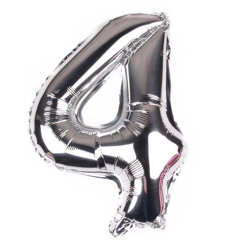 16-Inch Us Version Of Thin Body Digital Birthday Party Decoration Props Decoration Aluminum Film Balloon Digital