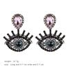 Devil's Eye Drip Oil Alloy Earrings: Trendsetting European & American Street Style