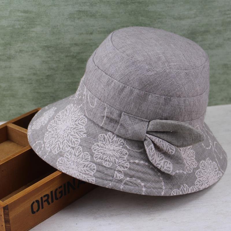 New hat ladies bucket hat bow sunscreen sun hat summer light breathable basin hat sun hat outdoor