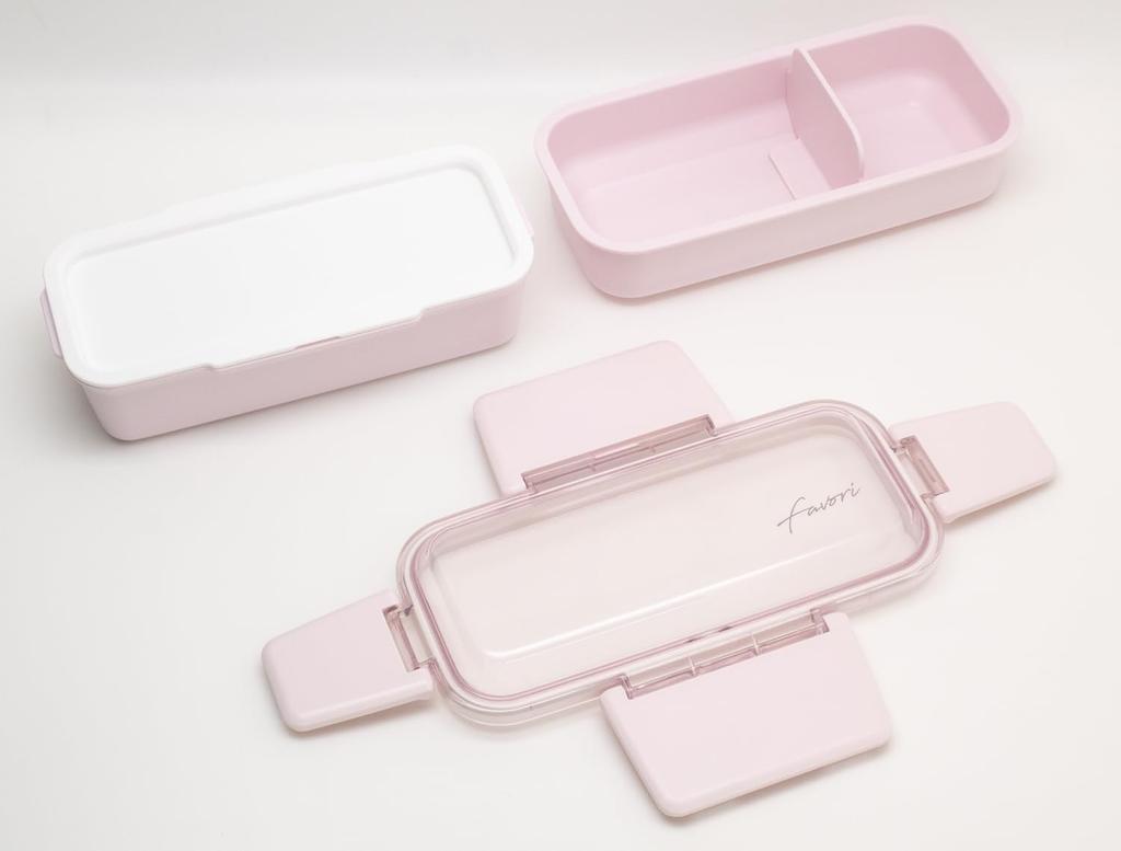 OSK DISH UP LUNCH Lunch Pink Dishwasher and Microwave Safe with Dividers Two-Tier Box, [PCW-600S]