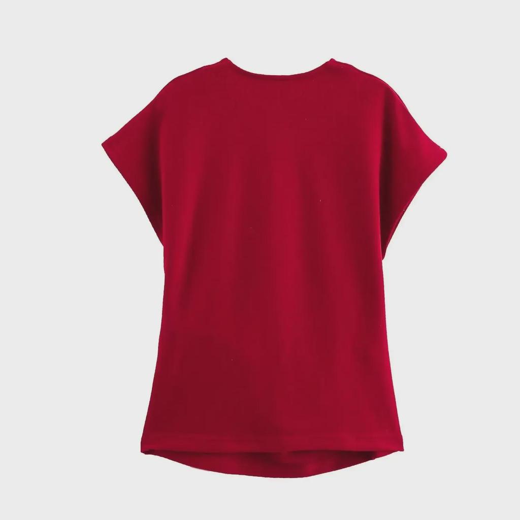 Women's Round Neck Knitted Top + A-Line Skirt Set