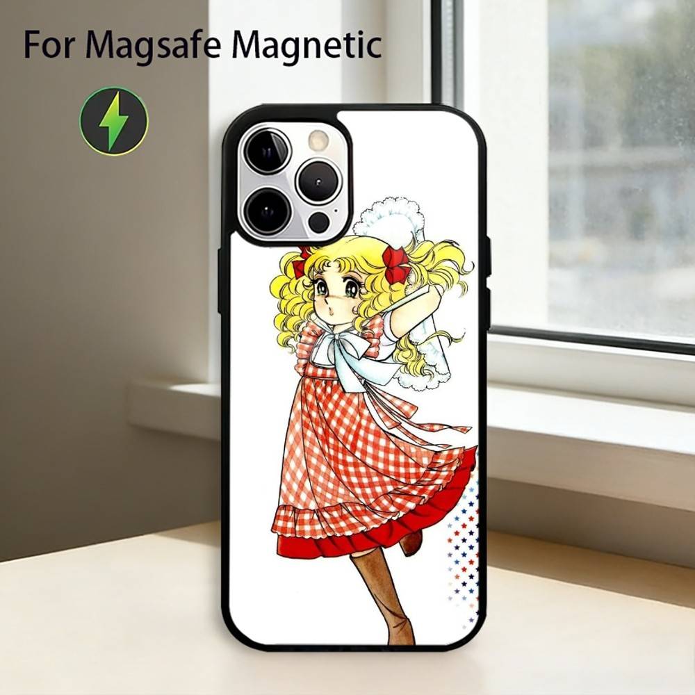 A-Аниме Конфеты Конфеты Чехол для Телефона Для iPhone17,16,15,14,13,12,11 Plus,Pro Магнитный с Magsafe Беспроводная Зарядка