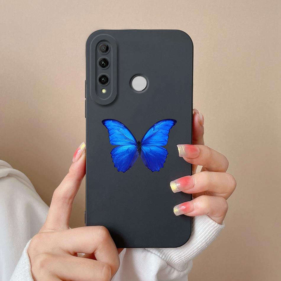 For Honor 10i Phone Case Butterfly Cat Soft Liquid Silicone Camera Protection Cover For Huawei Honor 10 i Model HRY-LX1T Fundas
