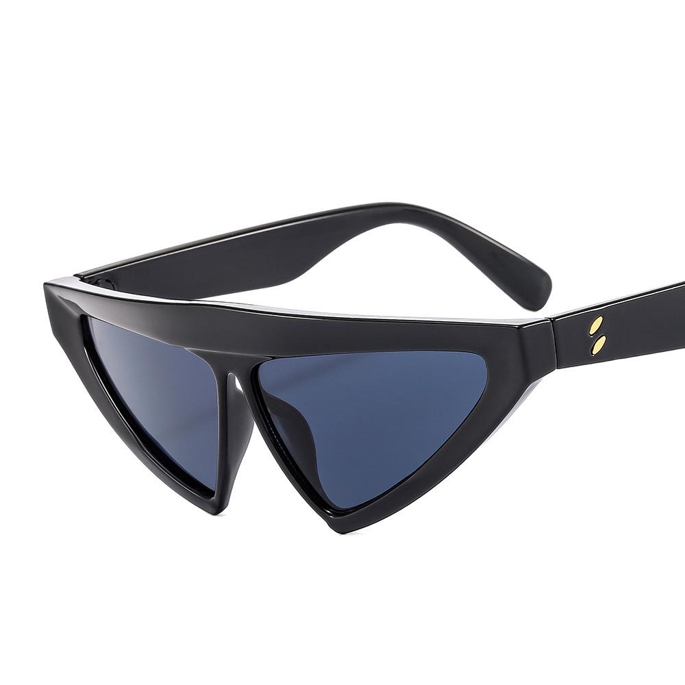 Солнцезащитные очки Private Label для женщин Lunettes De Soleil Вогнутый Логотип Акция Модные Женские Маленькие Треугольные Очки с Заклепками