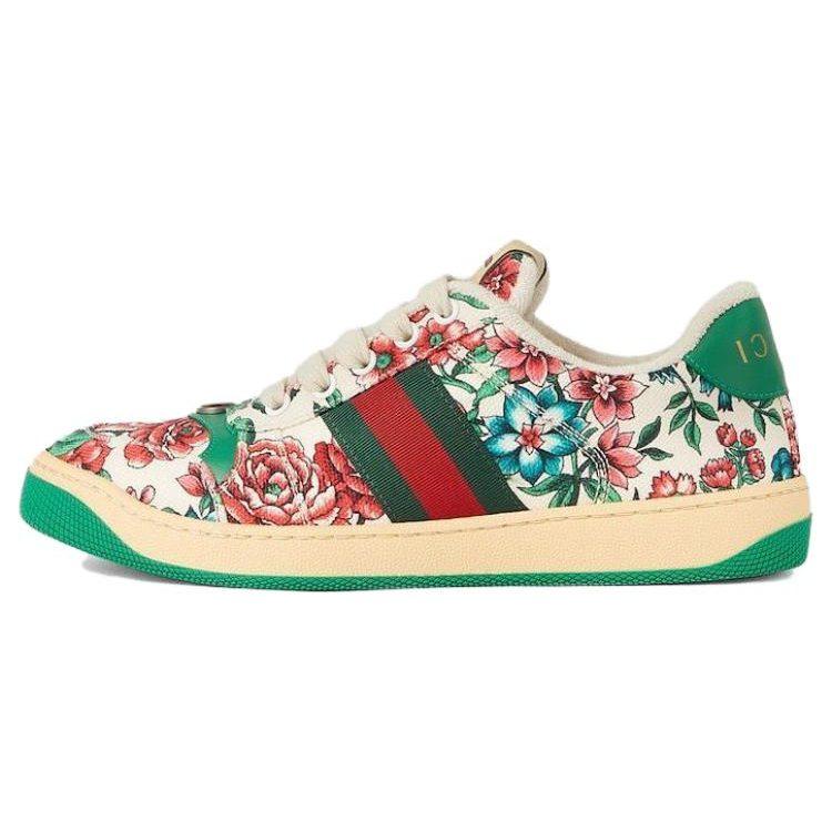 Gucci Кеды Screener из кожи, низкие, для скейтбординга, женские, разноцветные, 746405 FAB0L 8443