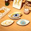 Oval Decorative Plate Ceramic Dessert Plate Unique Trinket Plate  Entryway