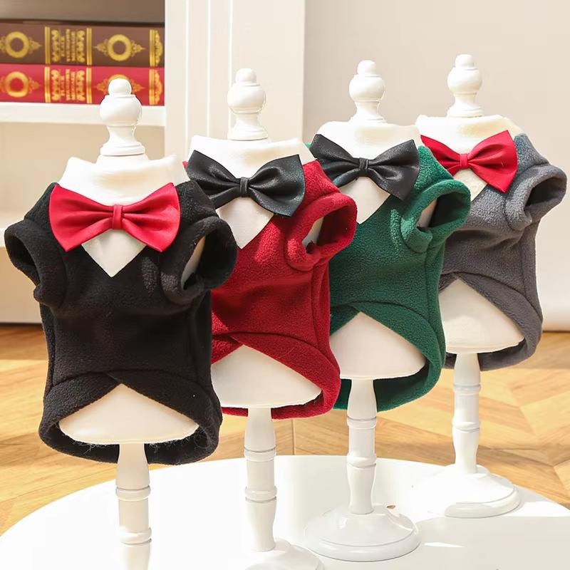 Vest Dog Tuxedo Clothes for Wedding Party, French Teddy Sleeveless Jacket Winter