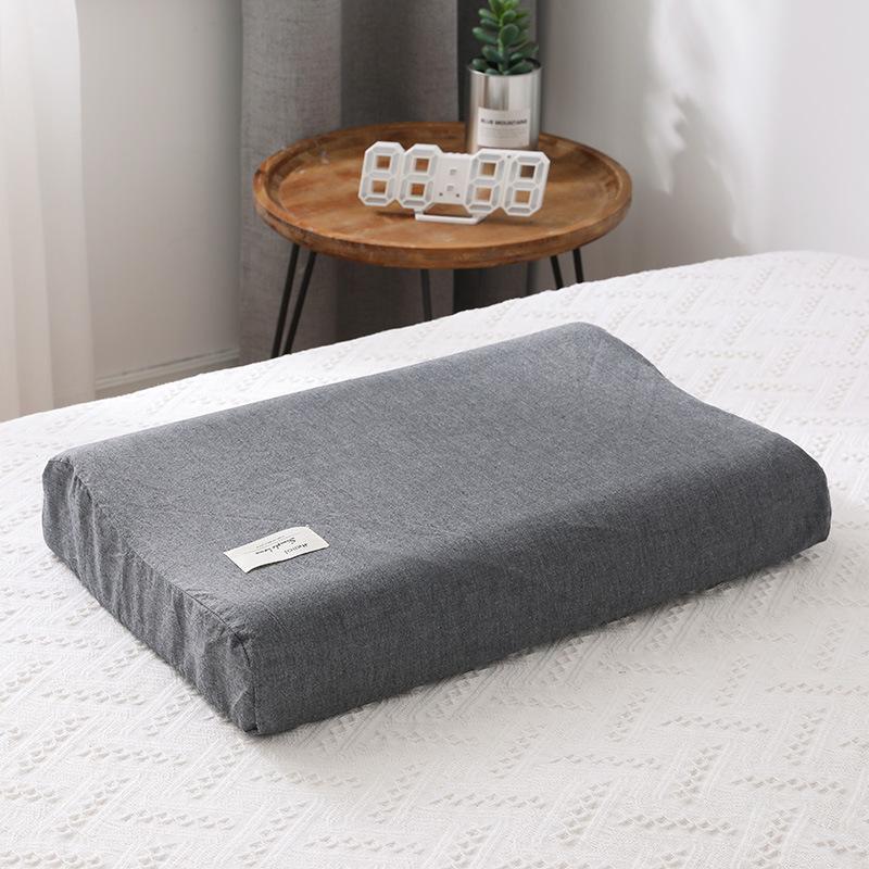 Латексная подушка с эффектом памяти с хлопковой наволочкой для детей, 50x30см, Съемная, Для использования в любое время года, Наволочка 60x40см.