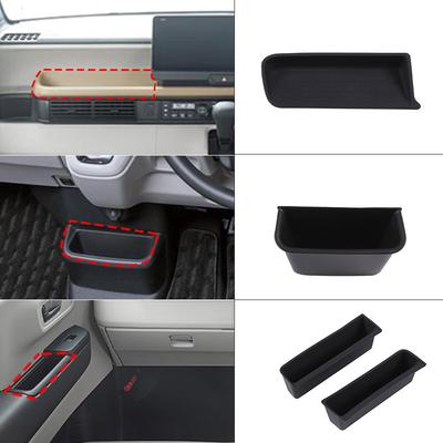 Для Honda N-BOX JF5 JF6 -2024 TPE Черный Автомобильный Центральный Органайзер для Хранения в Салоне Органайзер для Хранения на Ручке Двери Автомобильные Аксессуары