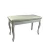 Double Piano Bench with Wooden Legs and PU Leather Cushion