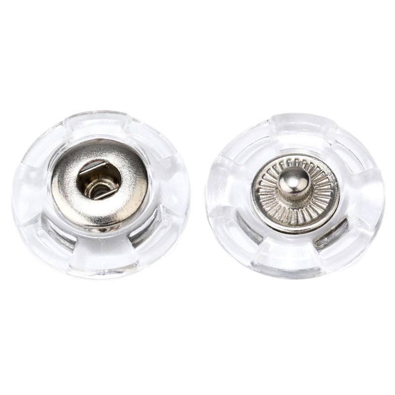 Transparent Plastic Snap Fastener: Mother-Child Invisible Button for Sweater, Coat, Windbreaker Anti-Exposure