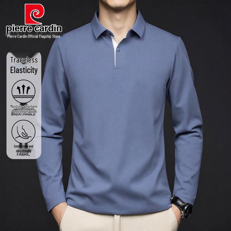 Pierre Cardin Men's Quick-Dry Long Sleeve Polo Shirt