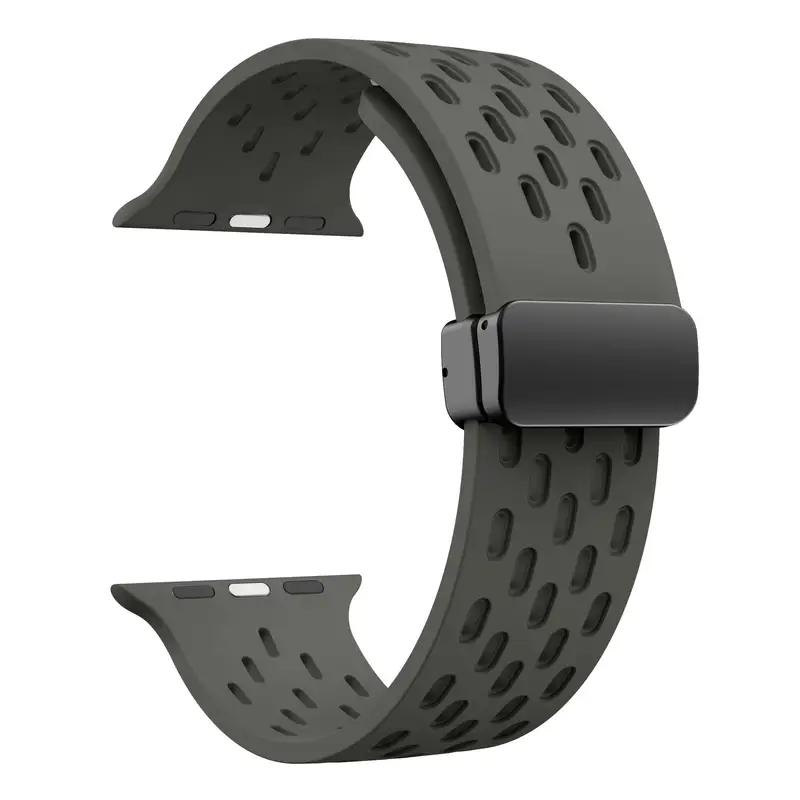 Силиконовый ремешок для Apple Watch band 49мм 45мм 44мм 42мм 46мм 40мм 41мм Браслет Correa iWatch Series 11 9 8 10 SE 7 6 5 Ultra 2