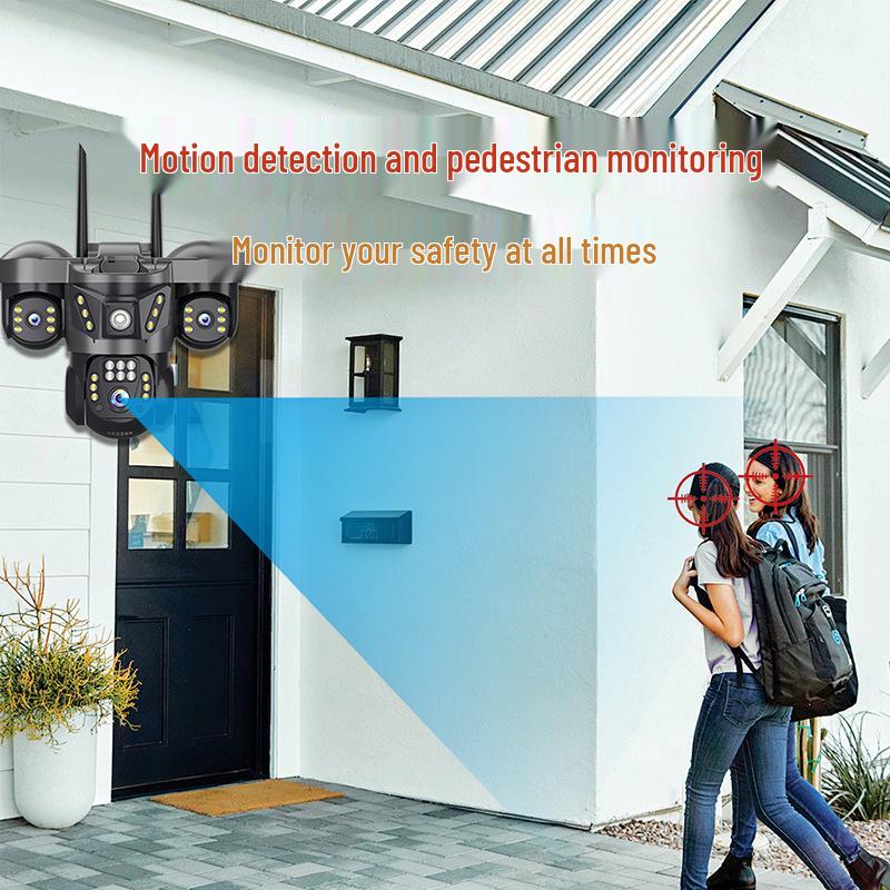 4G Беспроводная уличная камера с ночным видением и трехэкранным дисплеем для домашнего использования