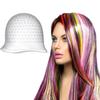Highlighting Silicone Cap with Hook, Hair Dye Hat Reusable Hair Coloring Frosting Tipping Cap with Metal Needle for Beauty Salon Home