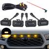 4 шт. Дневные ходовые огни LED в решетку в стиле Raptor, дымчато-янтарные, для Toyota Tacoma TRD 20-23