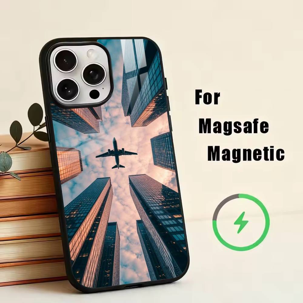 a-Airplane p-Plane Phone Case For iPhone17,16,15,14,13,12,11 Plus,Pro Magnetic with Magsafe Wireless Charging