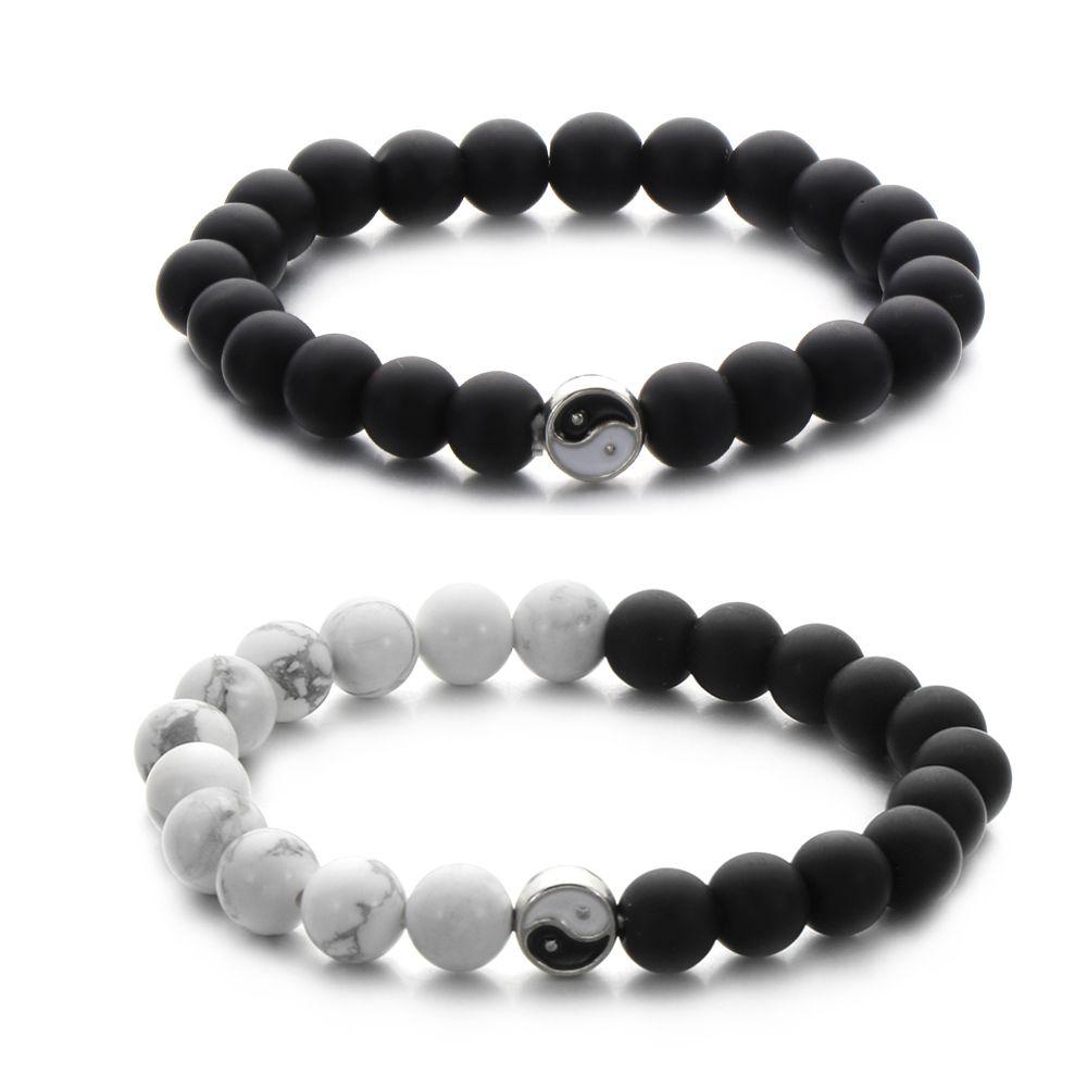 Fashion Accessories Best Friends Gift Braided Hand Rope Yin Yang Charm Pendant Bracelet Wristband