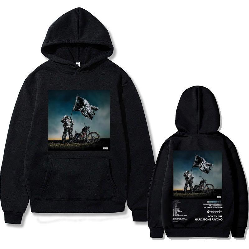 Rapper Don Toliver Hardstone Psycho Album Double Sided Graph Men Hoodies Fashion Letter Printed Sweatshirts Hooded Pullover