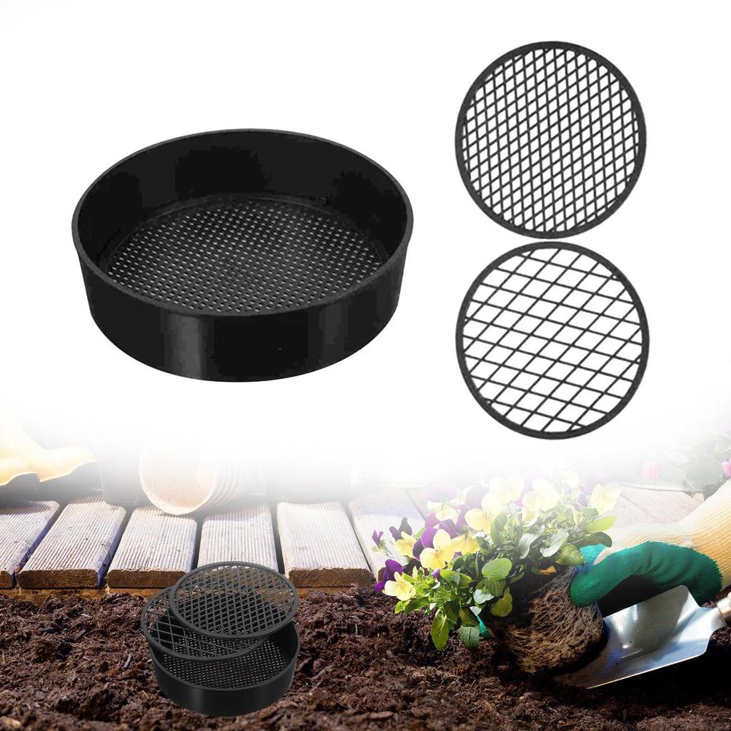 Garden Riddle Sieve Gardening Sifter Hand Tools Differing Hole Sizes Interchangable Mesh Sifting