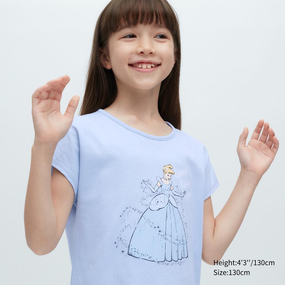 Uniqlo GIRLS Disney UT Графическая футболка с коротким рукавом A