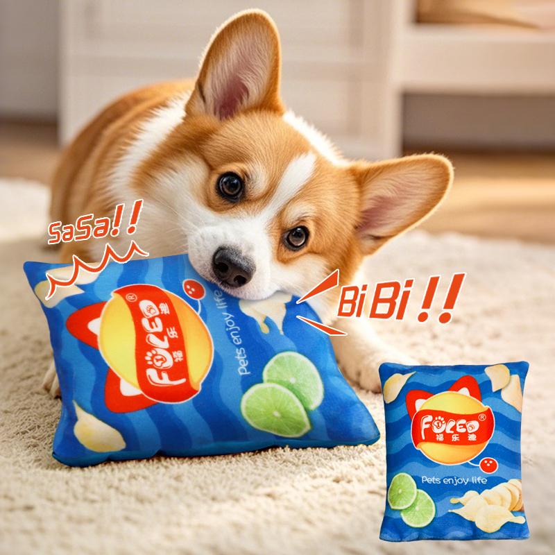 Изысканные мультяшные полиэстеровые плюшевые звуковые фишки игрушки для собак, щенячьи звуковые бумаги, интерактивные игрушки для кошек всех пород