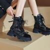 Footwear With Laces Booties Round Toe Female Ankle Boots Mesh Sandals Short Shoes For Women Lace-up On Offer Korean Style Pu 39